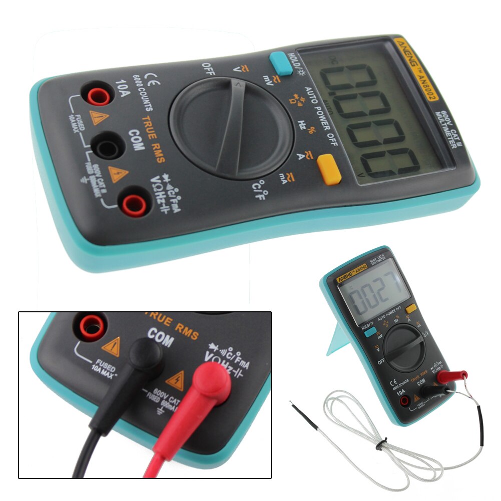 Aneng AN8002 Digitale Multimeter Ac Dc Lcd Display Elektrische Multimeter Handheld Tester Meter Digitale Multimetro