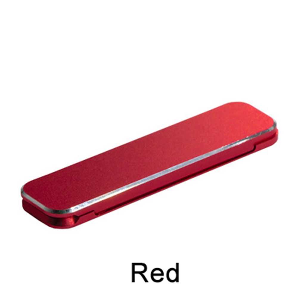 1PC Universal Mini Invisible Foldable Mobile Phone Stand Aluminum Alloy Desktop Mount Material Holder Adjustable Angle: red