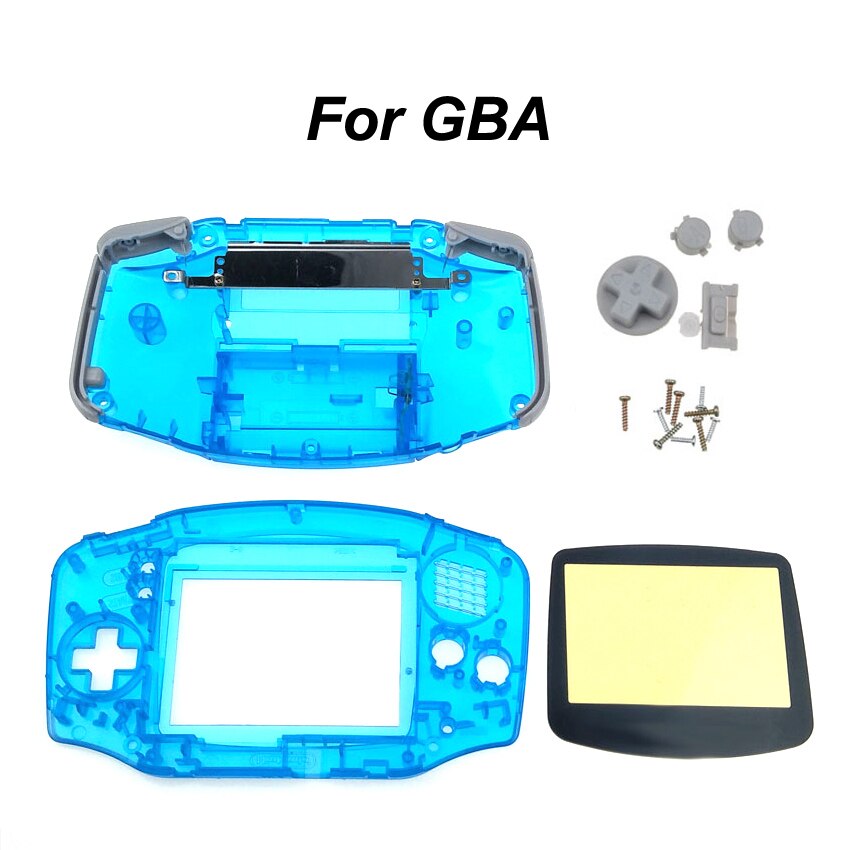 Yuxi transparente claro jogo de plástico escudo caso habitação capa para gameboy cor bolso avançado para gb gba sp gbc gbp game console