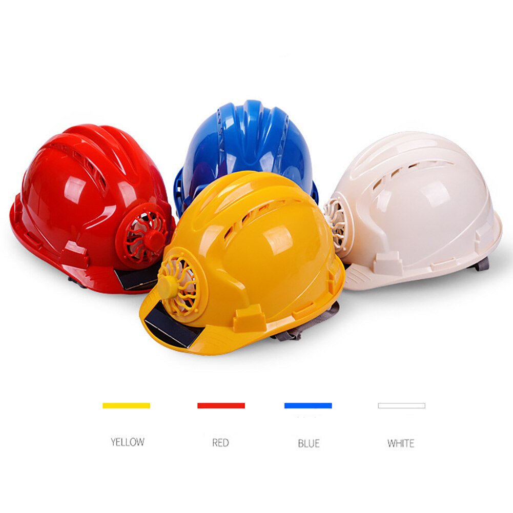 Zonnebrandcrème Helm Outdoor Veiligheid Ventileren Bouw Zonne-energie Beschermende Verstelbare Met Ventilator Hoed Werkplek Hard