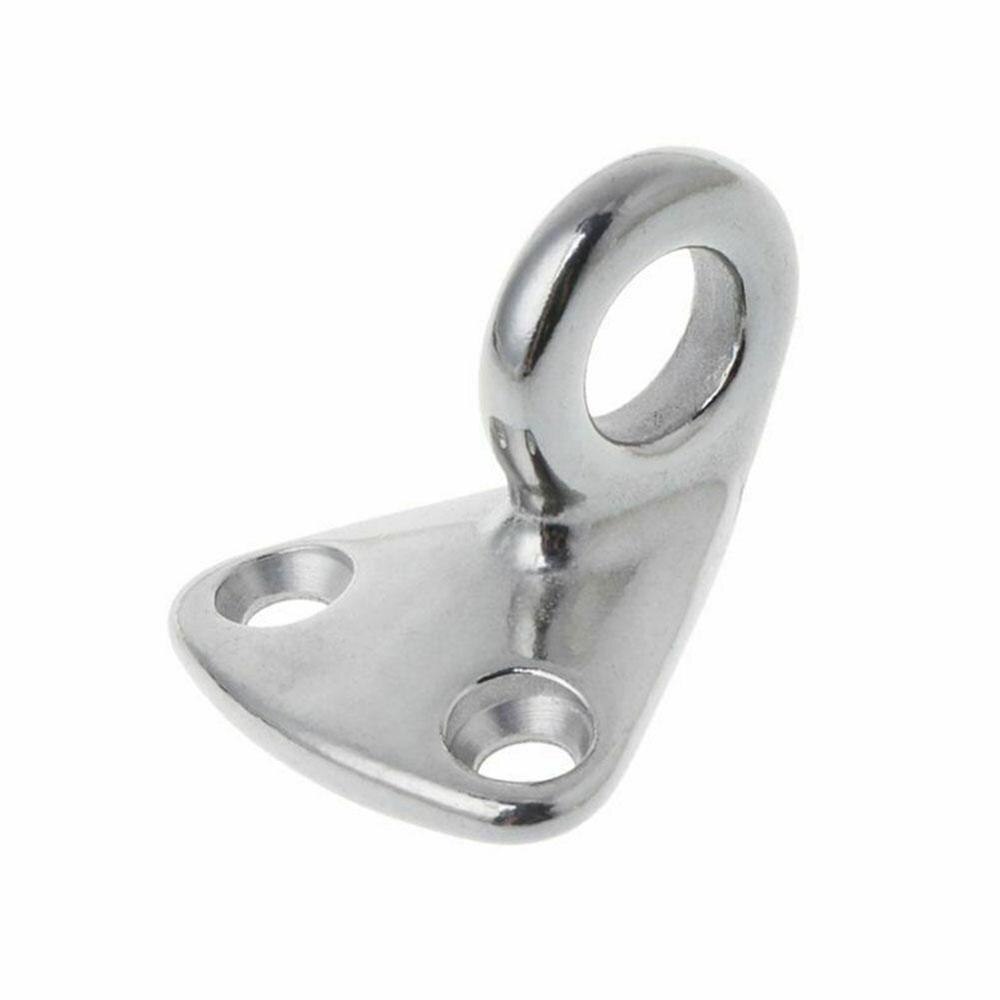 6x Abwehrhaken Edelstahl 316 | Pad Eye Fender Haken 29x35mm