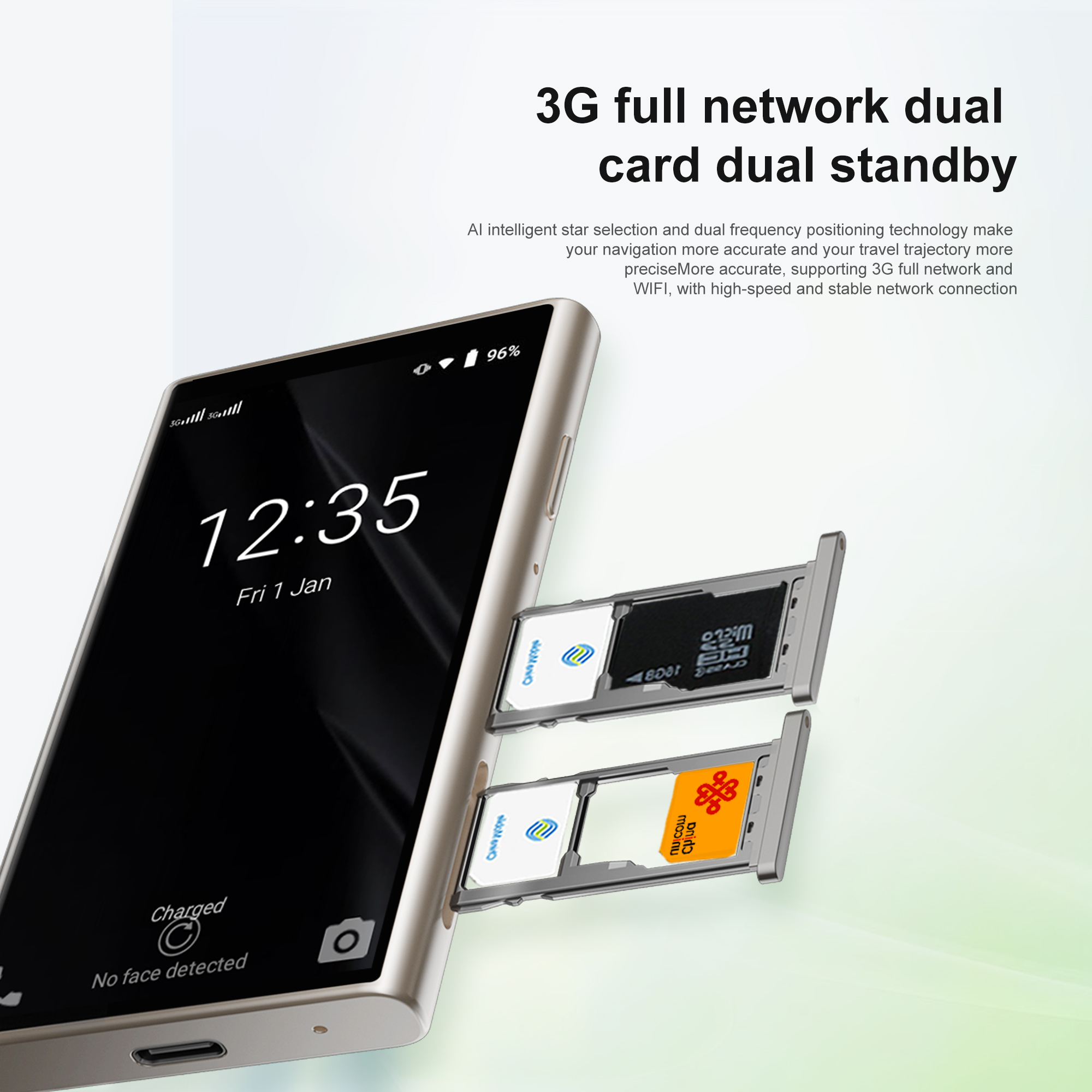 SERVO S26 Mini-Taschen-Smartphone 2 GB + 16 GB 3G WCDMA Android 9.0 System WIFI Hotspot Gesicht Freischalten Dual SIM klein Palme Smartphones