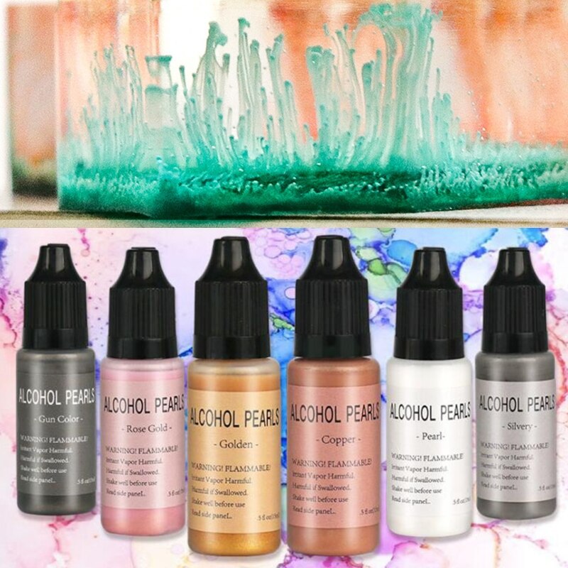 Pigmento difusor de resina epoxi, 30 colores, tinta de Alcohol, tinte líquido para manualidades DIY