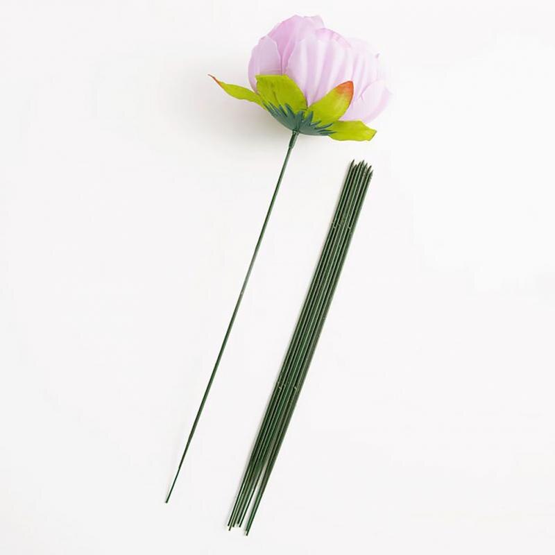 100 stk. 17/25cm plastblomster stilk arrangement kunstigt blomsterhoved tilbehør grene blomsterhandler håndværk til bryllupsindretning  l0728