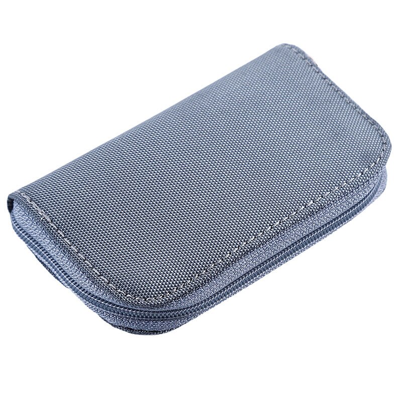 22 Slots Waterdichte Geheugenkaart Opbergtas Portemonnee Card Case Tas Id Houder Sd Micro Kaart Camera Telefoon Kaart protector Pouch: Gray