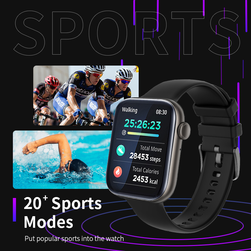 Smartwatch HD impermeável com chaves rotativas para homens e mulheres, chamada Bluetooth, suporte 120 esportes Smartwatch, 1,81 ", caixa incluída, novo, 2024