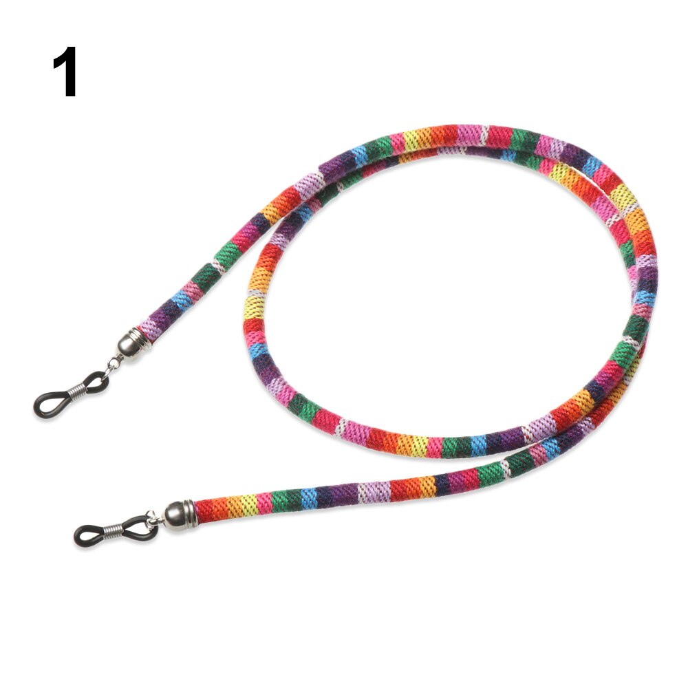 Grob Baumwolle Seil Bohemain stil Gläser Kette Ethnische Bunte Lesebrille Schnur Halter Maske Anti-verloren Seil Wandern Werkzeug: 1