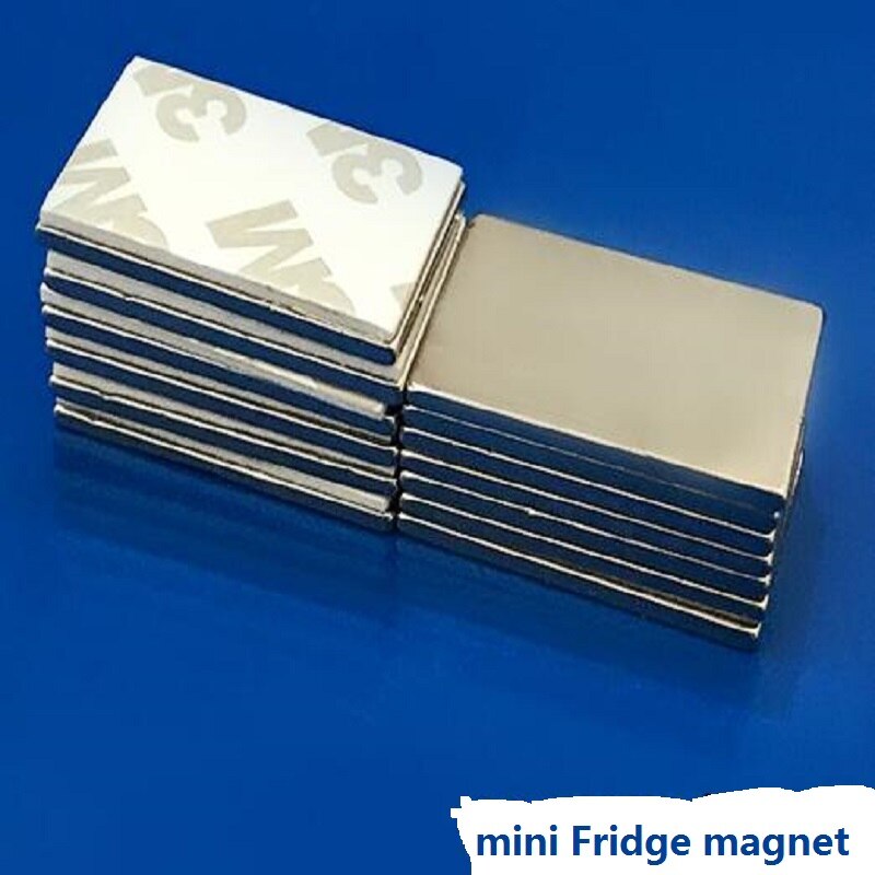 N35 Neodymium Magneet Met 3M Lijm Kleine Blok Super Sterke Permanente Magnetische Plakband Bar Mini Magneet