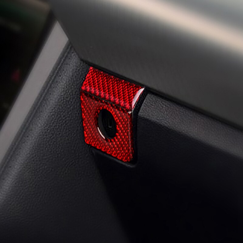 Storage Box Panel Carbon Fiber Sticker, Car Interior Dashboard Cover, Applicable for Ford Mustang