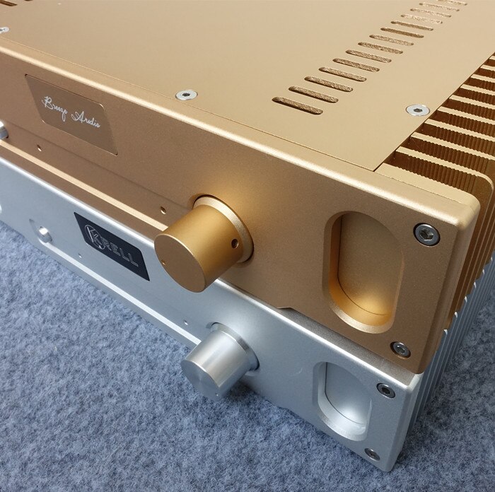 Gold / Silver 1969 All Aluminum Amplifier Chassis / Class A Amplifier Shell / AMP Enclosure / Case / DIY box (336*75*208mm)