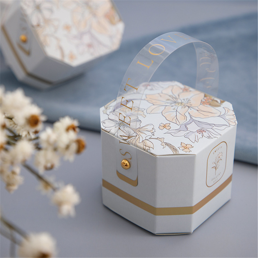 Caja de de dulces para mujer, bolsa de embalaje de papel, decoraciones misteriosas del Día de San Valentín, Pascua, 14 de febrero y Año , nueva: WHITE