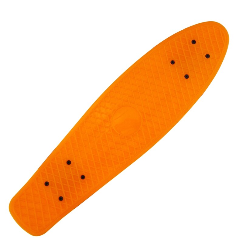 22.5x 6 tommer skateboard plast fisk banan skøjtebræt dæk til udendørs sport fisk bord skridsikker dæk: Orange