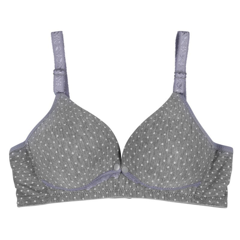 Barsel amme bh'er solid gravid bomuld bh 3 farver undertøj amme bh: Grå / 36
