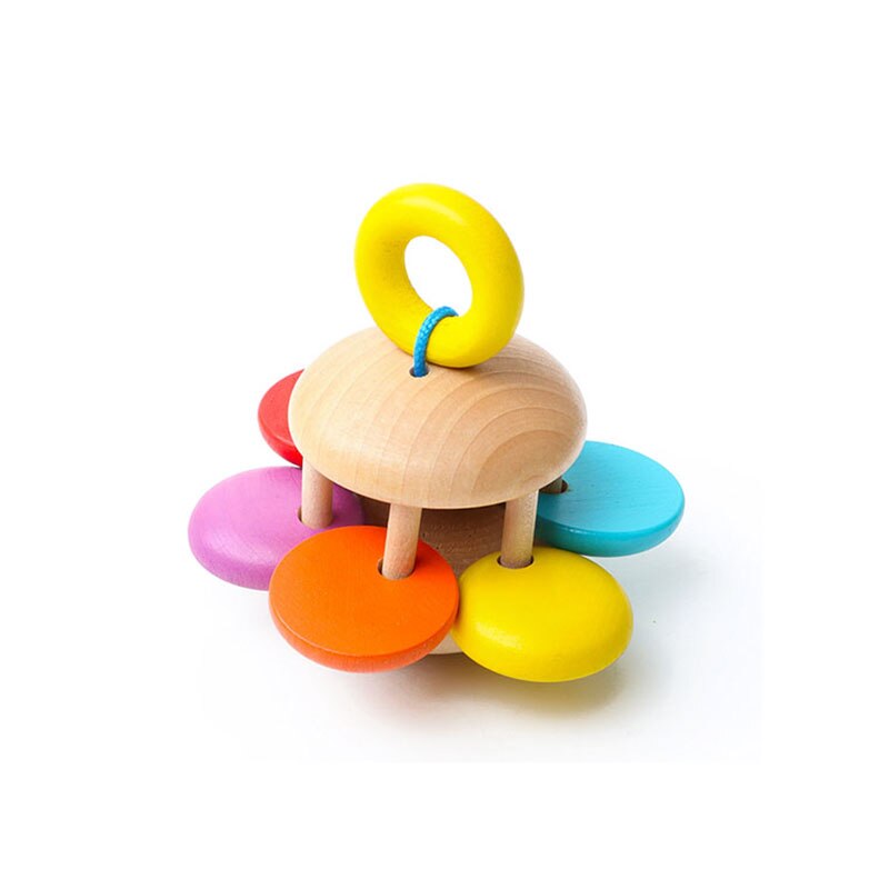 Baby Spielzeug 0 12 Monate Aus Holz Rassel Spielzeug Baby Shaker Hand Glocke Baby Rassel Sand Hammer Musical Spielzeug Montessori Pädagogisches spielzeug: WT327 1PC