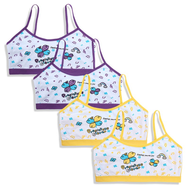 Flickor bh underkläder underkläder barn tonåringar tonåring ung tonåring 8-14 år student bomull tecknat tryck underkläder toppar 24be
