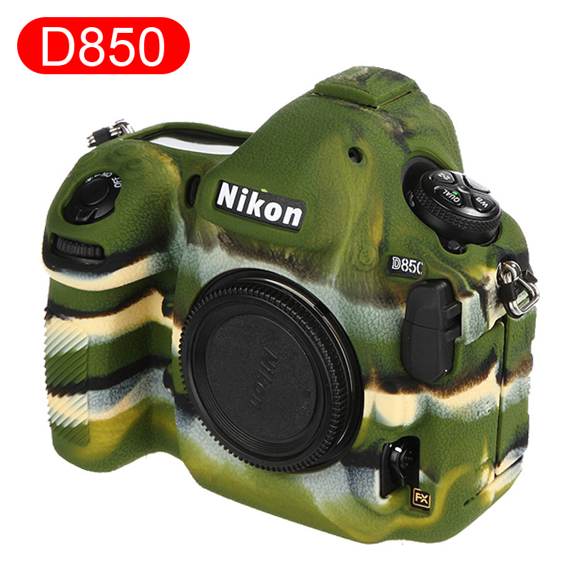Funda de goma de silicona suave HQ para cámara Nikon D500 D750 D800 D810 D850: D850 Camo