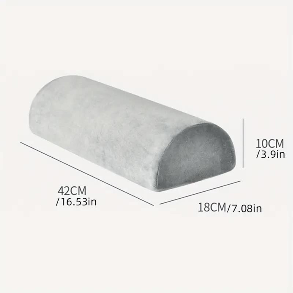 1pc Half Moon Bolster Pillow For Legs Knees Lower Back And Head Elastic Non-Slip Memory Foam Cushion Office Home Travel