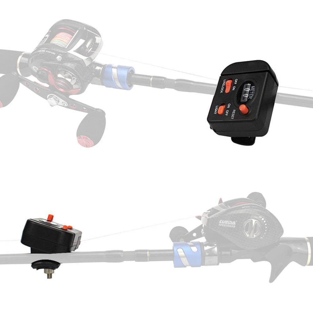 Digital Fishing Line Length Counter 299.7 Feet Depth Fishing Line Gauge Multifunction Counter Fishing Tool Tac Y4H0