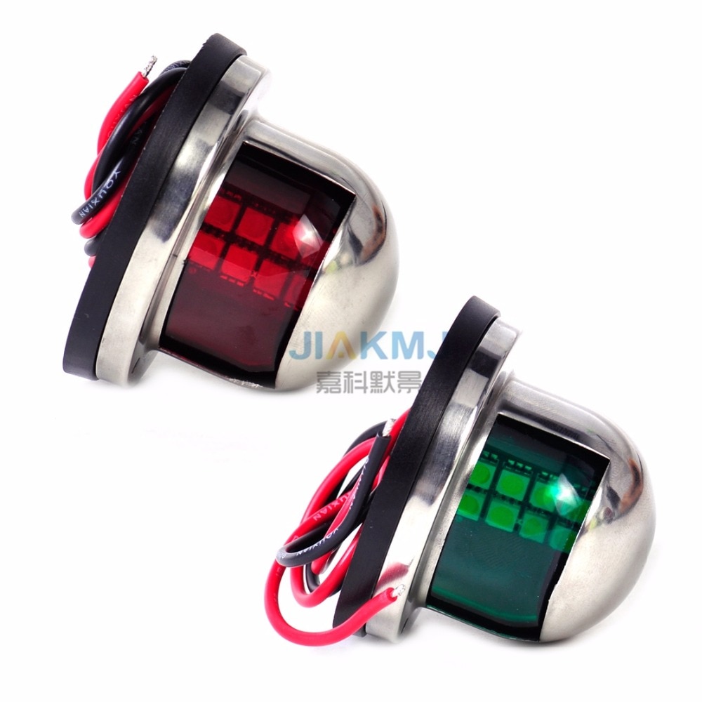 Een 1 Paar Rvs 12V Led Boog Navigatie Licht Rood G... – Vicedeal