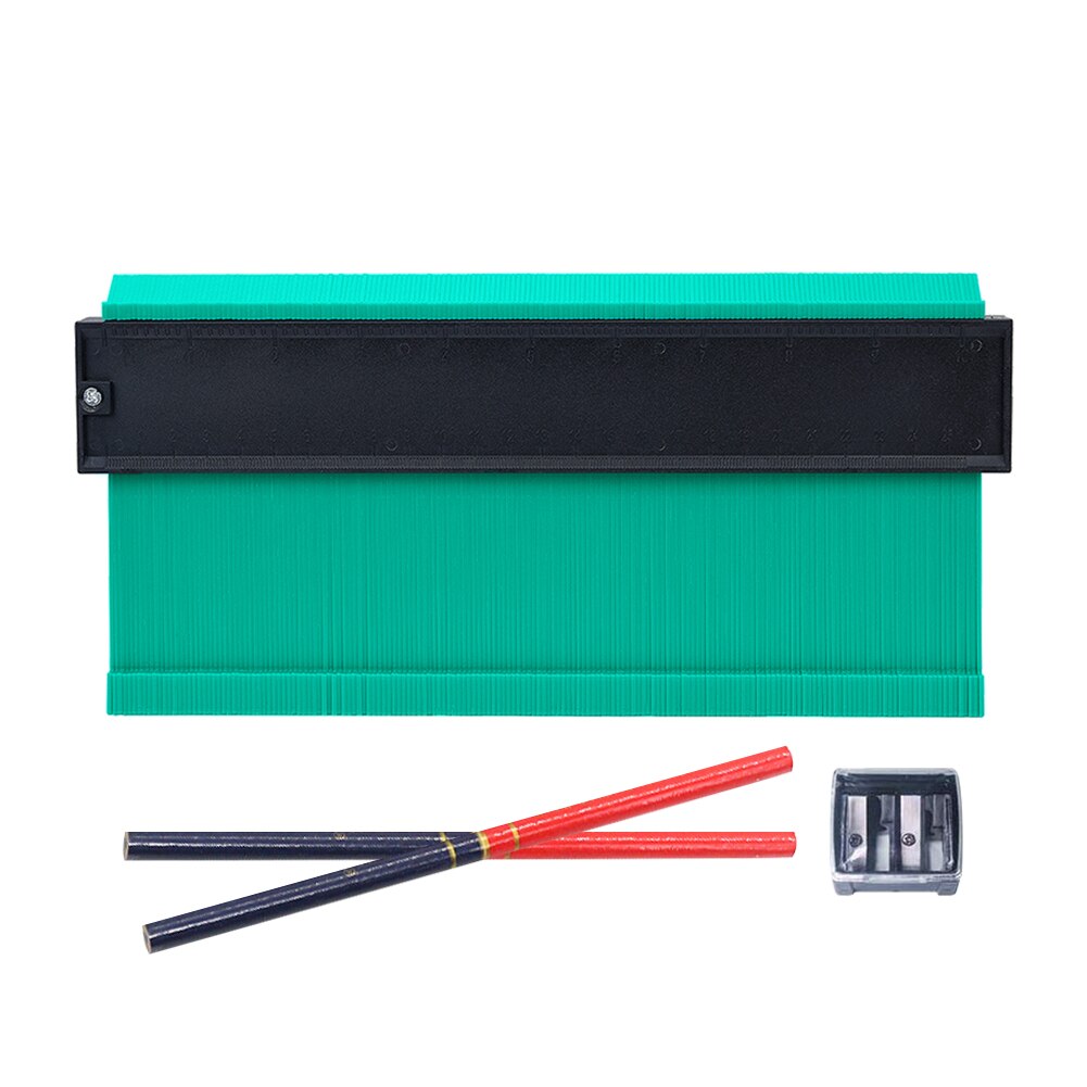 Tiling Skirting Laminate Profile Template 10/5 inch Widened Profile Contour Gauge Woodworking Gadget Depth Measurement: Green B