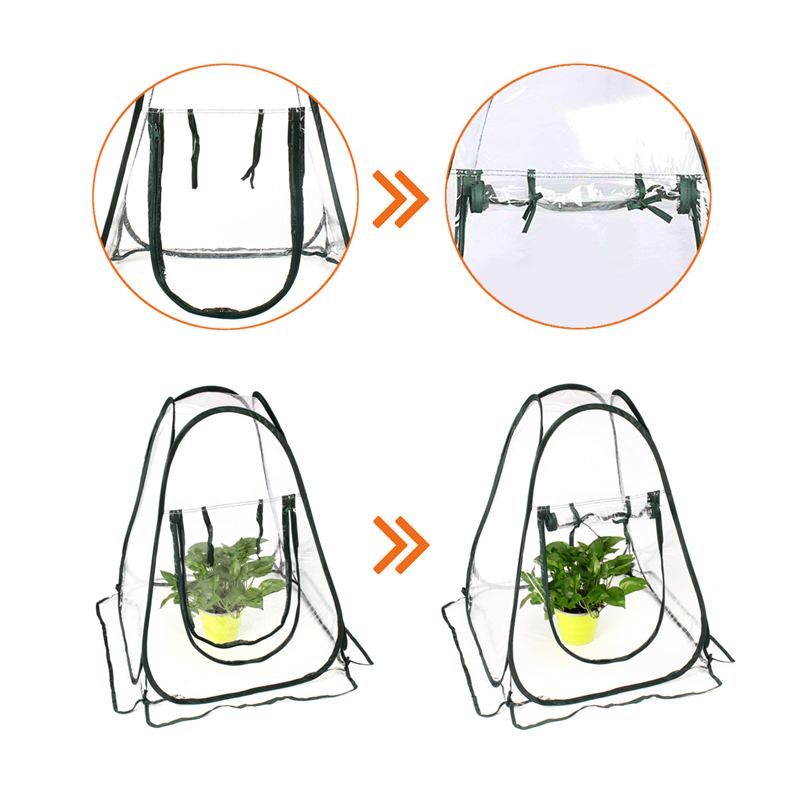 Szklarnia ogrodowa przenośne składane mini przezroczyste szklarnie pcv ciepły pokój wysokiej jakości pcv ciepły zestaw ogrodowy