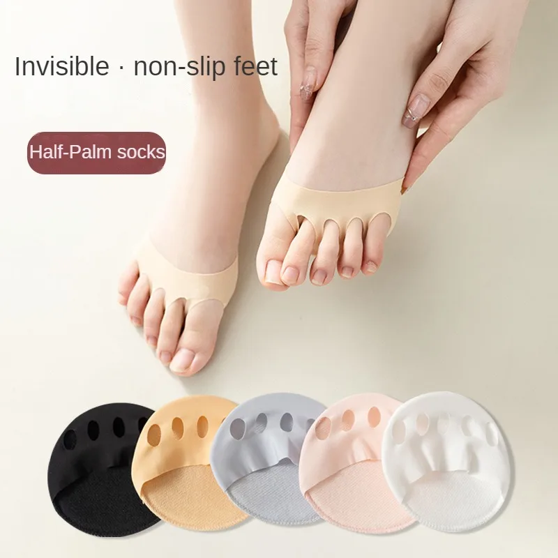 Vijf Tenen Voorvoet Pads Voor Vrouwen Hoge Hakken Half Inlegzolen Eelt Likdoorns Voetpijnverzorging Absorbeert Schok Sokken Teen Pad Inserts Voet