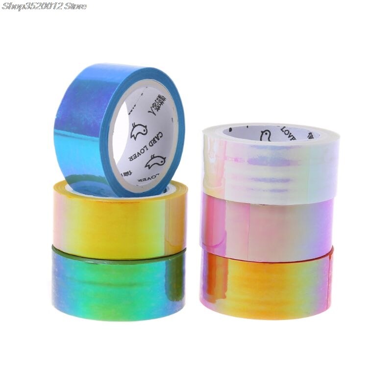 Ritmische Gymnastiek Decoratie Holografische RG Prismatic Glitter Tape Hoops Stok