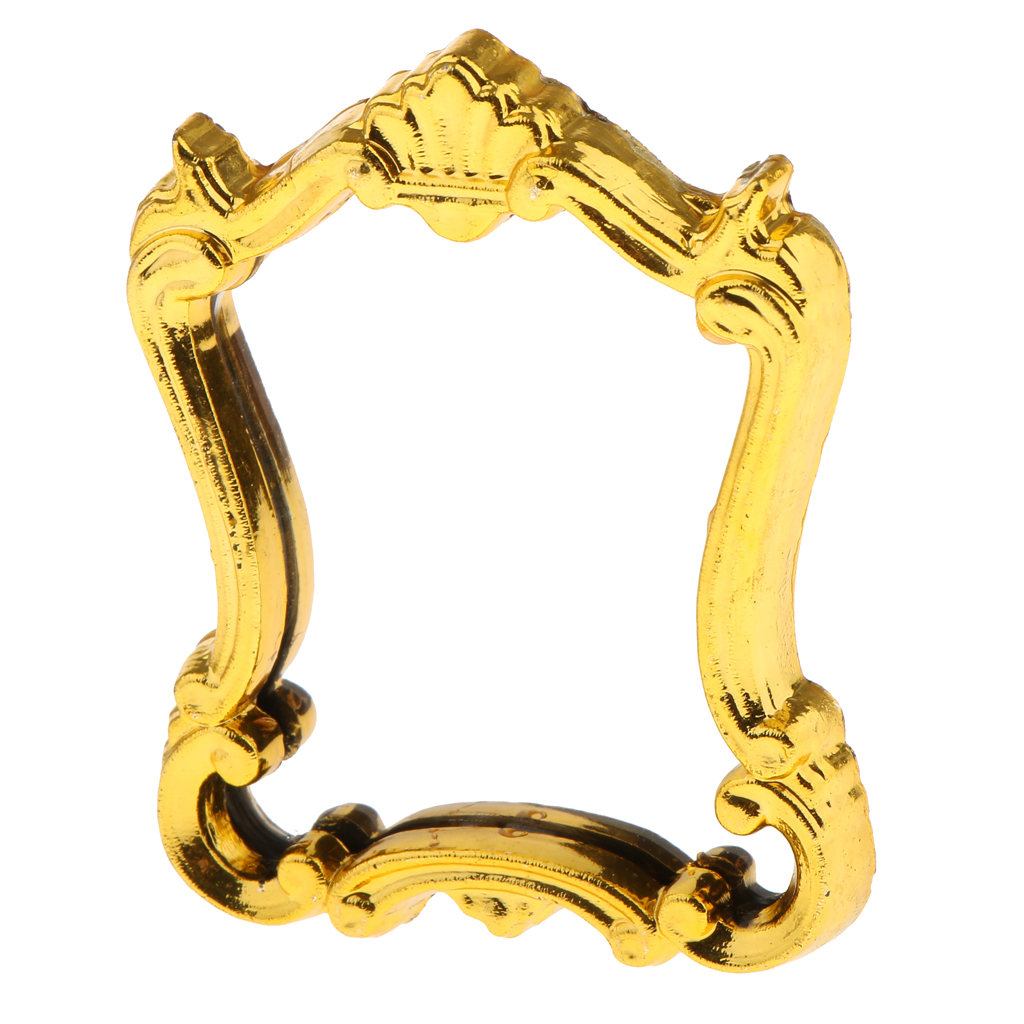 Accessori per mobili da bagno in miniatura per casa delle bambole a specchio in stile europeo in scala 1/12