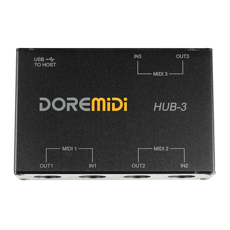 DOREMiDi HUB-3 MIDI 3X3 Box USB MIDI Interface MIDI Box MIDI Controller Adapter Converter