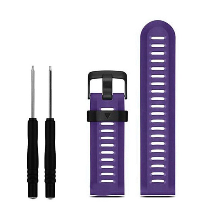 26mm largeur bracelet de montre pour Garmin Fenix 3 bandes Sport extérieur Silicone bracelet de montre pour Garmin Fenix 3 HR 5X Plus 6X Pro avec outils: VIOLET