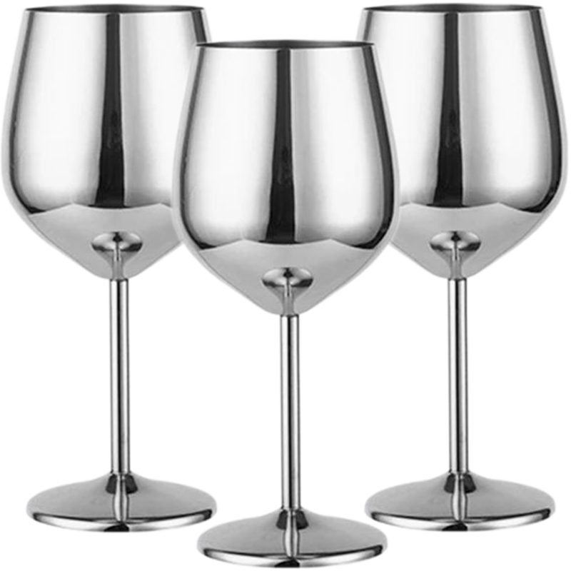 Verre à vin en acier inoxydable, verre à champagne, verre à whisky, gobelet en métal , verre à vin rouge, type tonneau, degré de chute, 3 pièces: vert militaire