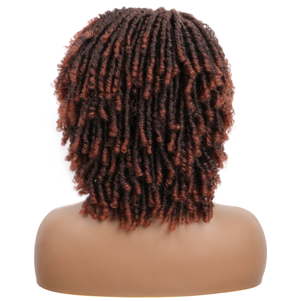 Peluca corta de rastas para mujeres negras, pelucas Afro rizadas, sintéticas, resistentes al calor, transpirables, trenzas de pelo sintético: Insecto