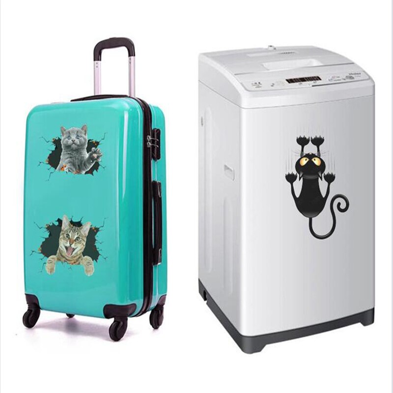 3D Simulatie Leuke Kat Persoonlijkheid Creatieve Auto Auto Sticker Hond Glas Auto Sticker Deur Kras Decoratieve Cover Sticker