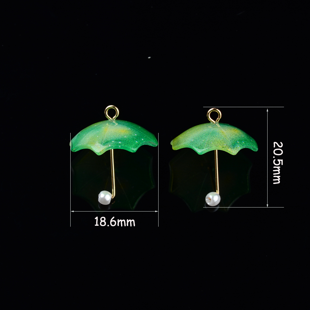 6Pcs Acryl Leuke Kleurrijke Kleine Paraplu Hanger Sieraden Accessoires Handmades Connector Diy Oorbellen Component