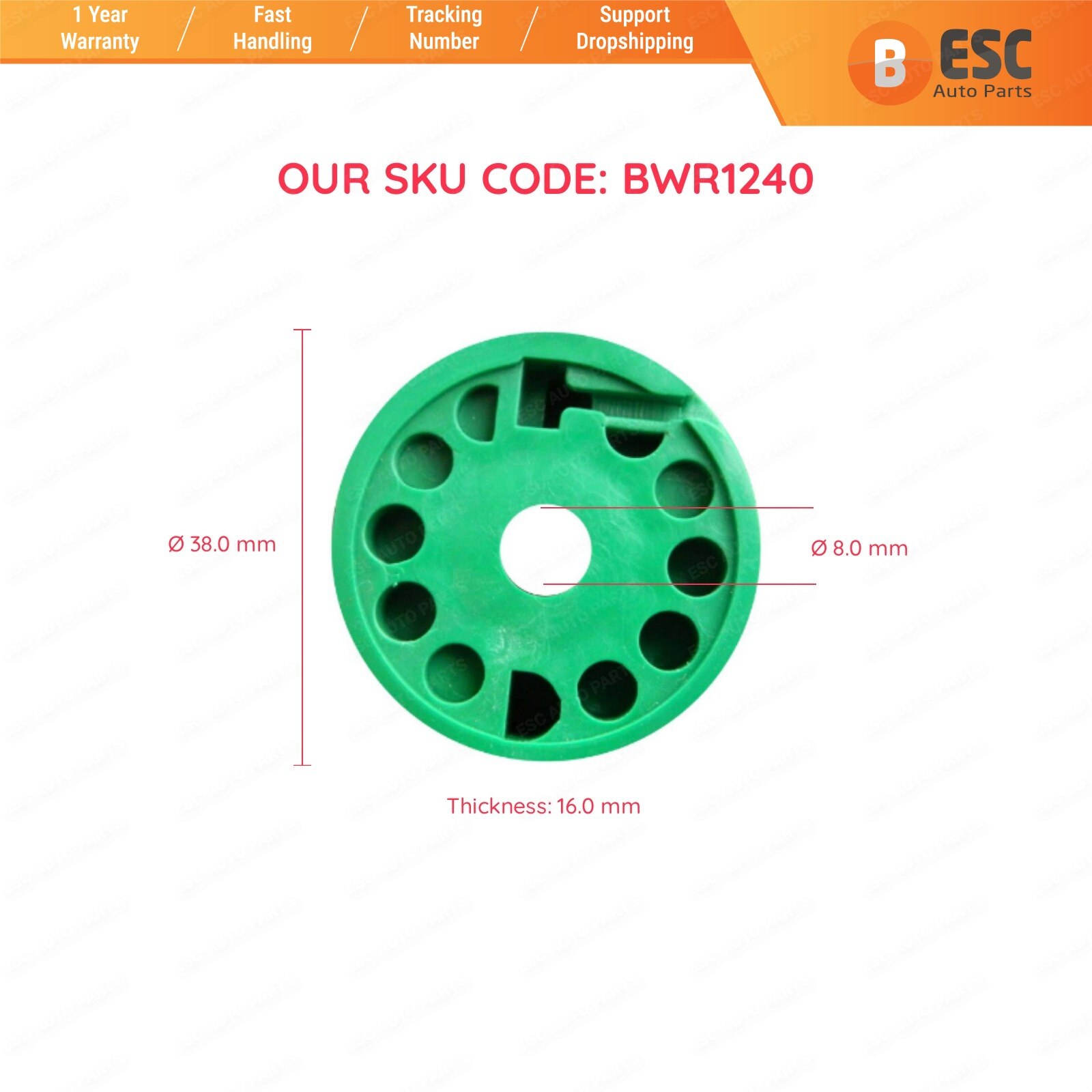 ESC Auto Parts EWR1240 Electrical Power Window Regulator Wheel Right Doors for Isuzu D Max Fast Shipment Ship From Turkey
