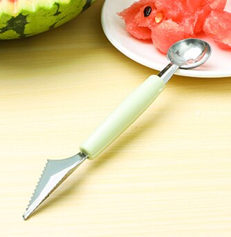Cuchara de excavación de bolas de helado 2 en 1, herramienta de sandía, melón, fruta, tallado, Diy, surtido de platos fríos, accesorios de cocina, 1 ud.: 6