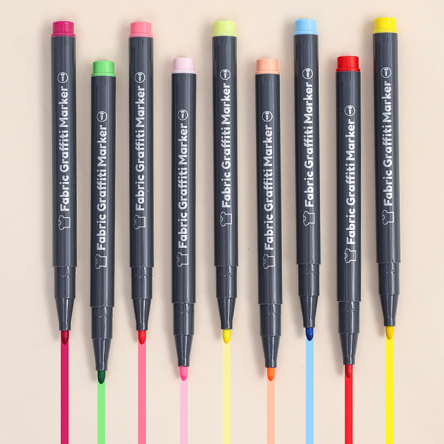 Juego de rotuladores de grafiti de tela, 6 uds., dibujo lavable y reutilizable para lienzo de algodón, lino, pintura DIY, escuela A7723