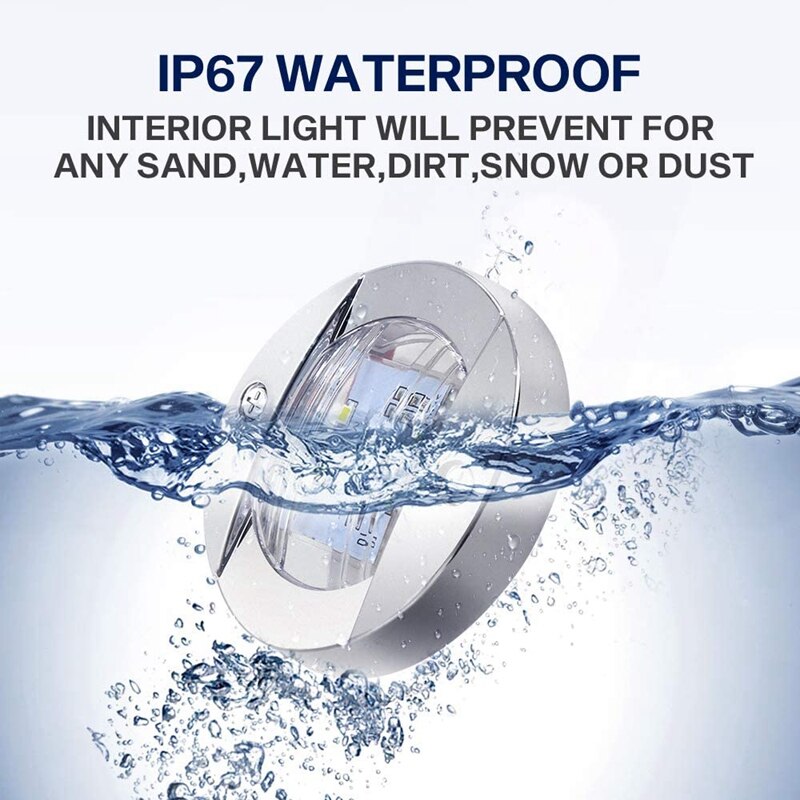 Gtbl Boot Light Led, 12V Led Boot Interieur Licht Voor Boot Deck Led Spiegel Mount Licht Perfect Voor Night Vissen (4 Stuks)