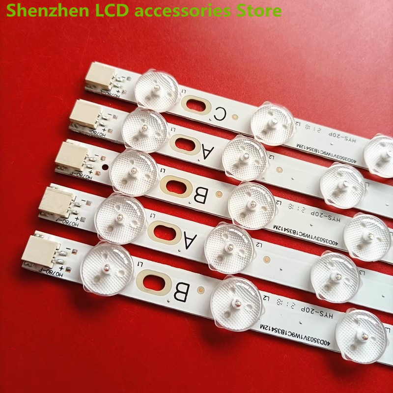 LED strip for TD-SYSTEMS 40" TV K40DLV2F TELEFUNKEN D40F185N3C VES390UNDC 01 40 BMS DLED 0.36A U5R7 YE PAR LT-39C740 353 mm 3V