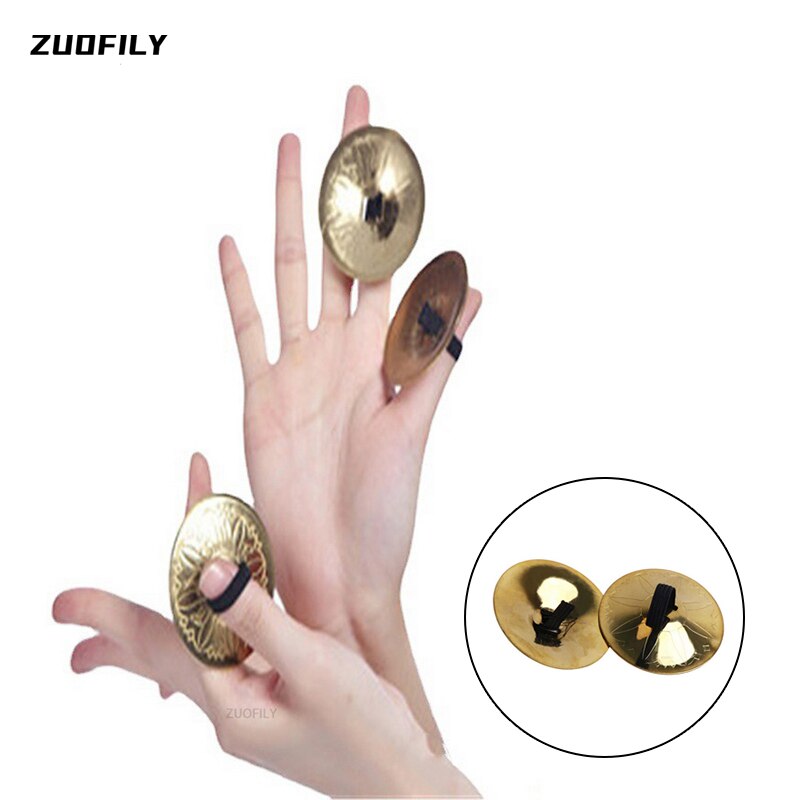 2 st/lot musikinstrument magdans indisk mässing finger cymbaler mellanöstern slagverk cymbaler rekvisita slagverk instrument
