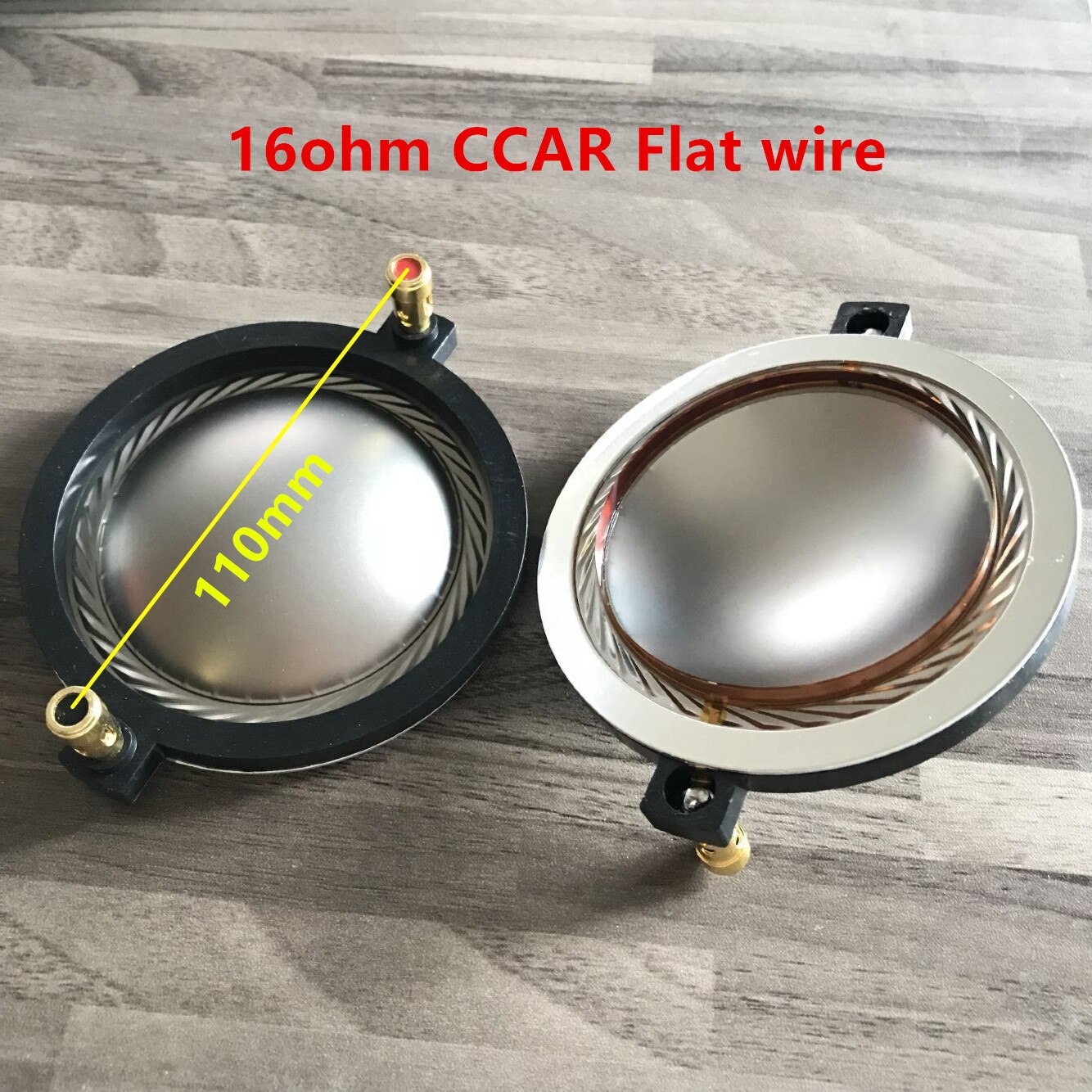 2 Pcs Diafragma Voor B &amp; C DE900, DE910, DE950, DE60 Driver 74.4 Mm Zuiver Aluminium Platte Draad: ccar flat 16ohm