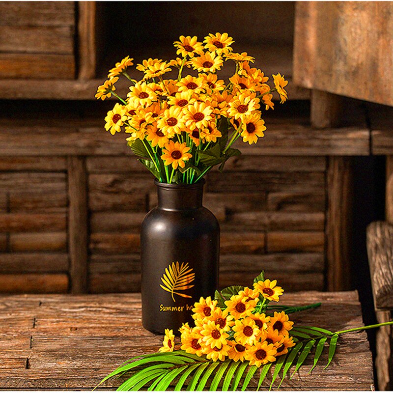 20 Hoofd Nep Zonnebloem Zijde Kunstmatige Bloemen Boeket Voor Wedding Party Christmas Festival Event Tafel Decoratie Nep Bloem