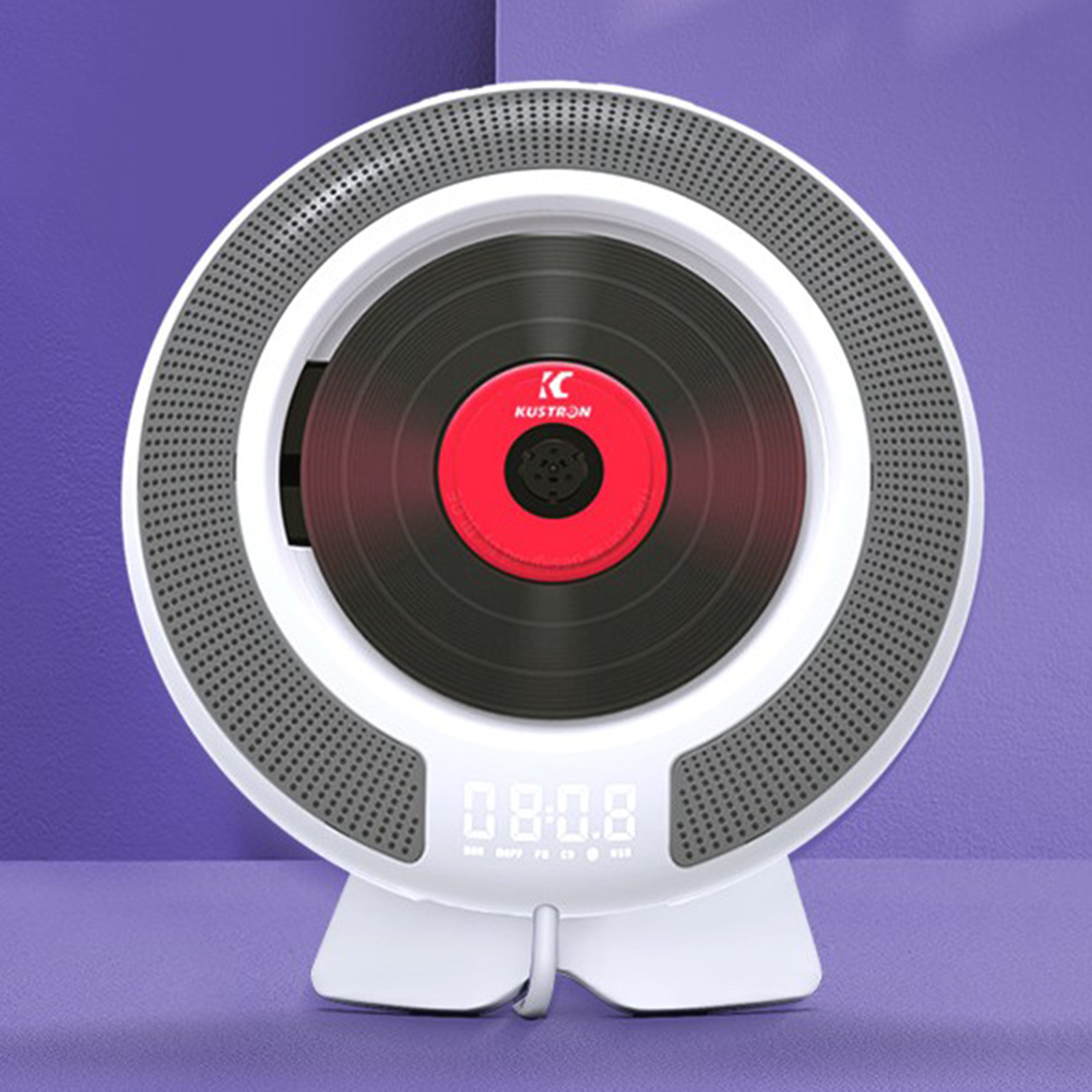 Portable CD Player w/Bluetooth Audio Boombox FM Radio Supports CD USB TF AUX