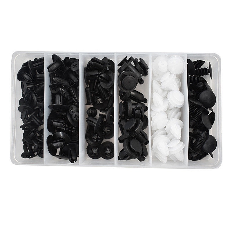 6 tamaño 100 Uds Auto Clip de sujeción mixto cuerpo del coche Push retenedor Pin remache parachoques puerta ajuste Panel retenedor Kit de fijación