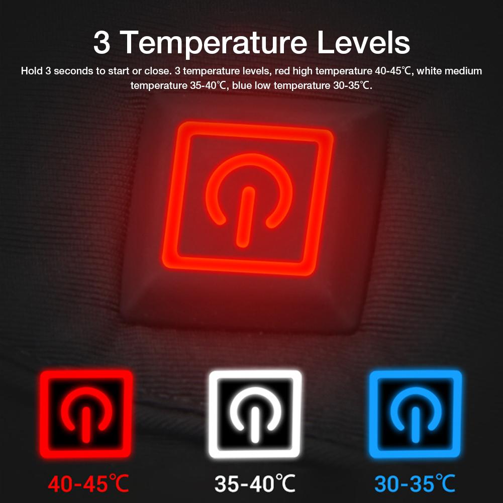 3 Niveaus Temperatuur Verwarmde Motorhandschoenen 3.7V Oplaadbare Touch Screen Elektrische Verwarming Handschoen Skiën Warmer Gants Moto