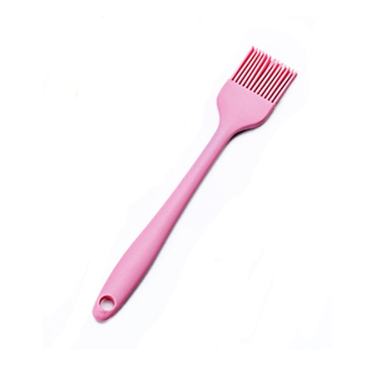 21cm silikonborste bakbrödsborste gör-det-själv-kakaborste liten grillborste oljeborste silikon bakform köksredskapsset: Rosa / 1pc