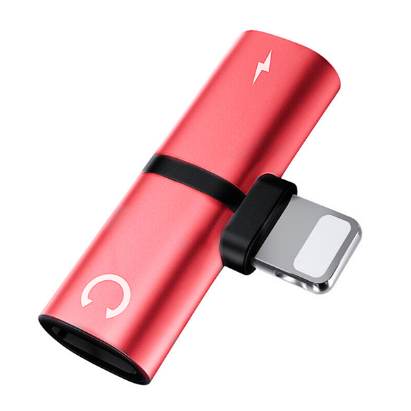 ! Уzz mini adattatore a 8 spillo per iPhone 12 11 pro xs max xr 8 7 adattatore convertitore di ricarica Audio chiamata divisore IOS 2 in 1: rosso