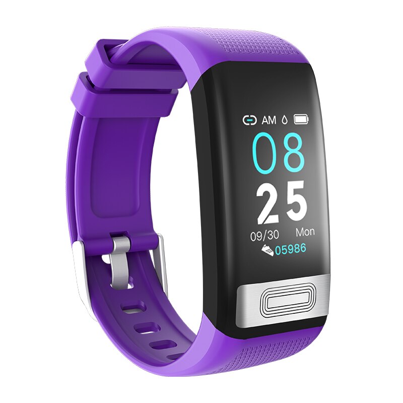 C20s smart polsbandje waterdicht fitness tracker фитнес браслет ecg hartslag bloeddrukmeter sport armband: Paars