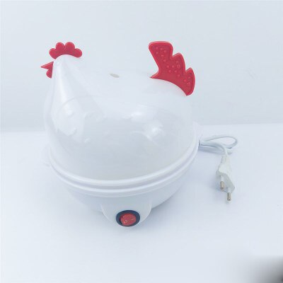 Chick-Shaped 7 Boiled Egg Steamer Pestle Microwave Egg Cooker Cooking Tools Steamed Eggs Noodles Heating Milk Kitchen Gadget: white