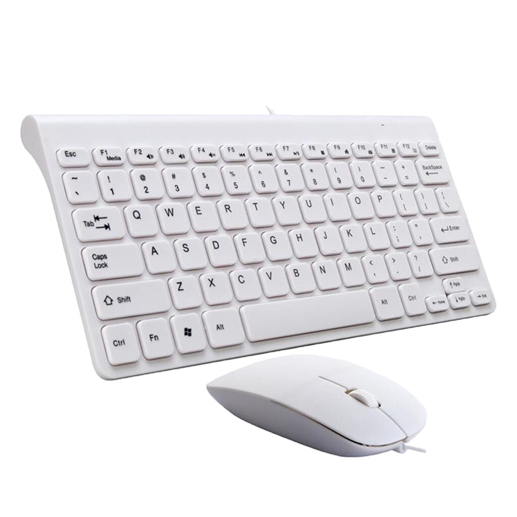 Universal 78 nøgler usb 2.0 kablet gaming tastatur og mus kombinationer hvide bærbare computere tilbehør til windows 98/ se /2000/7/8 mac os